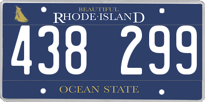 RI license plate 438299