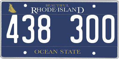 RI license plate 438300