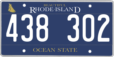 RI license plate 438302