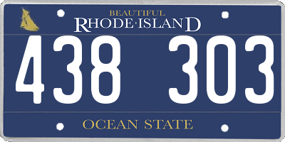 RI license plate 438303