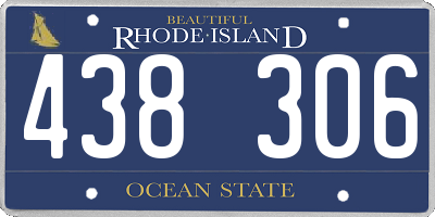 RI license plate 438306