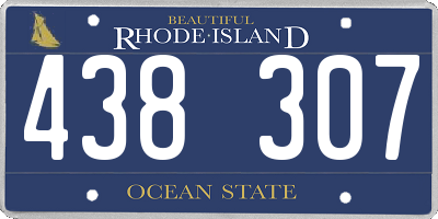 RI license plate 438307