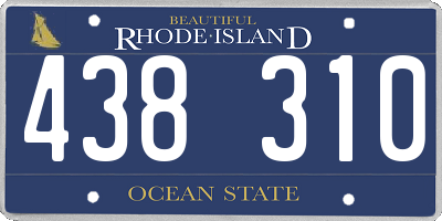 RI license plate 438310