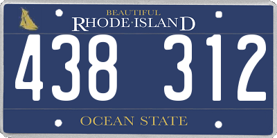 RI license plate 438312
