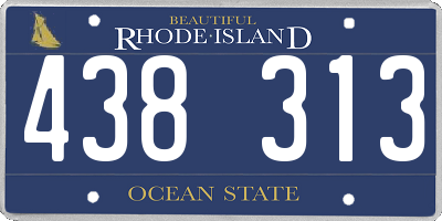RI license plate 438313