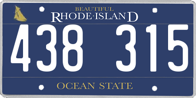 RI license plate 438315