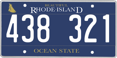 RI license plate 438321