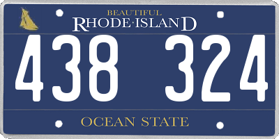 RI license plate 438324