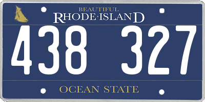 RI license plate 438327