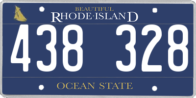 RI license plate 438328