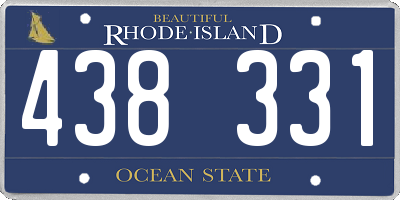 RI license plate 438331