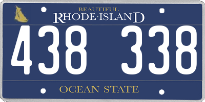 RI license plate 438338