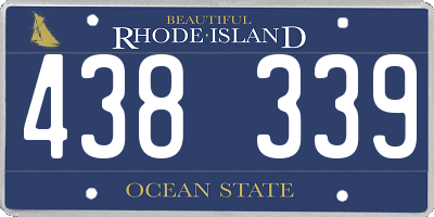 RI license plate 438339