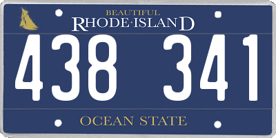 RI license plate 438341