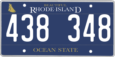 RI license plate 438348