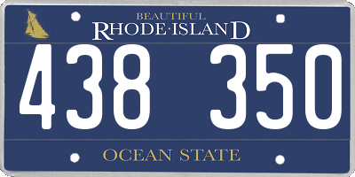 RI license plate 438350