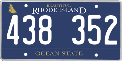 RI license plate 438352