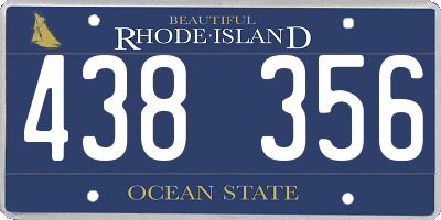 RI license plate 438356