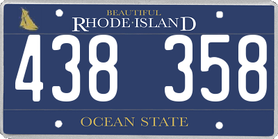 RI license plate 438358