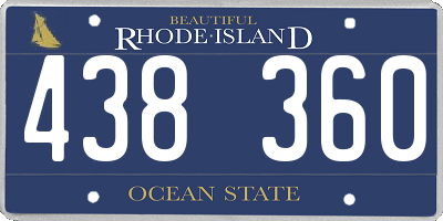 RI license plate 438360