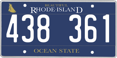 RI license plate 438361