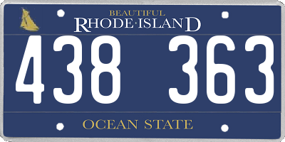 RI license plate 438363