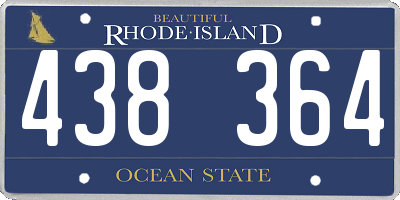 RI license plate 438364