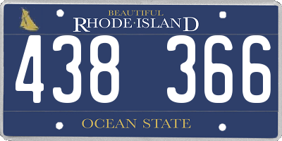 RI license plate 438366