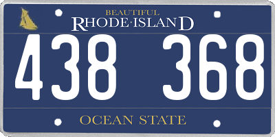 RI license plate 438368