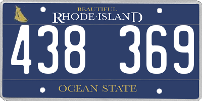 RI license plate 438369
