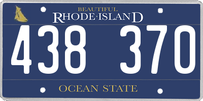RI license plate 438370
