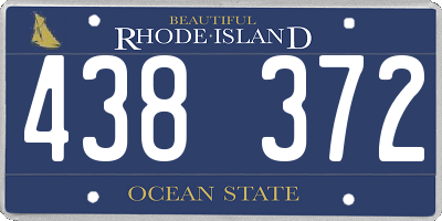 RI license plate 438372