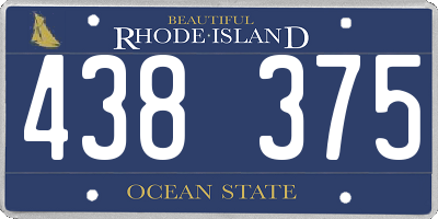 RI license plate 438375