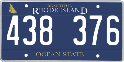 RI license plate 438376