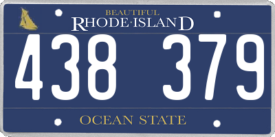 RI license plate 438379