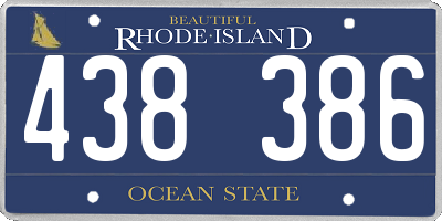 RI license plate 438386