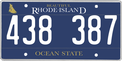 RI license plate 438387