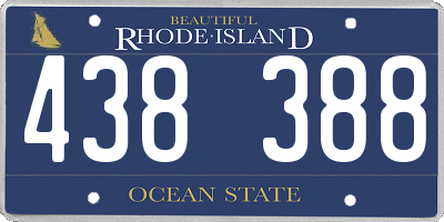 RI license plate 438388