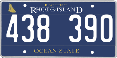 RI license plate 438390