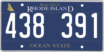 RI license plate 438391