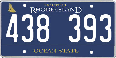 RI license plate 438393