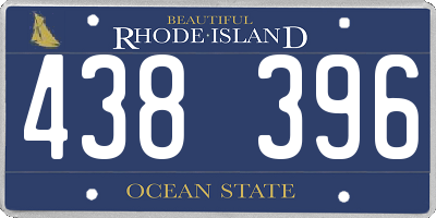 RI license plate 438396