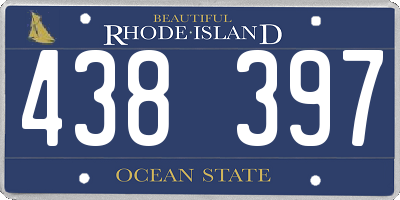 RI license plate 438397