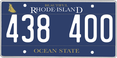 RI license plate 438400
