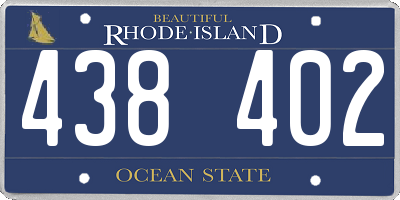 RI license plate 438402