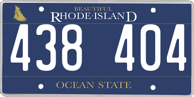 RI license plate 438404