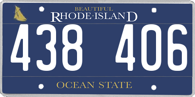 RI license plate 438406