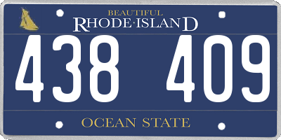 RI license plate 438409