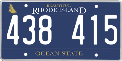 RI license plate 438415