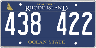 RI license plate 438422